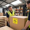 Caution Lifting Labels – 50mm x 50mm – Self Adhesive Vinyl – Indoor/Outdoor Use