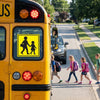 School Bus Sign Window Sticker – 300mm x 300mm – Face Adhesive Vinyl – Safety Awareness