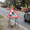 Men at Work Road Sign – 400mm x 400mm – Rigid Plastic – Indoor/Outdoor