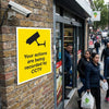 CCTV Surveillance Warning Sign – Your Actions Are Being Recorded – Commercial Use