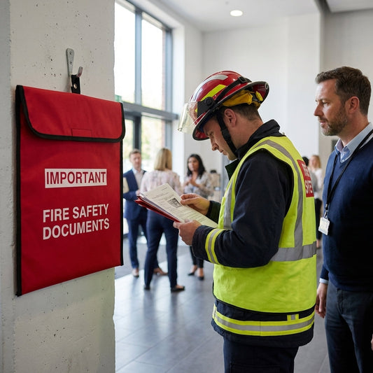 Fire Document Holder – 335mm x 270mm – Nylon with Velcro – Safety Documentation
