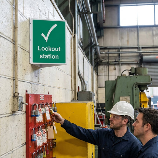 Lockout Station Signs – 150mm x 200mm – Rigid Plastic – Indoor/Outdoor