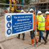 Safety Banner – 1270mm x 610mm – Flame Resistant PVC – Indoor/Outdoor Use