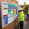 Compact Safety Notice Board – 1000mm x 1420mm – Rigid Correx Plastic – Industrial Use