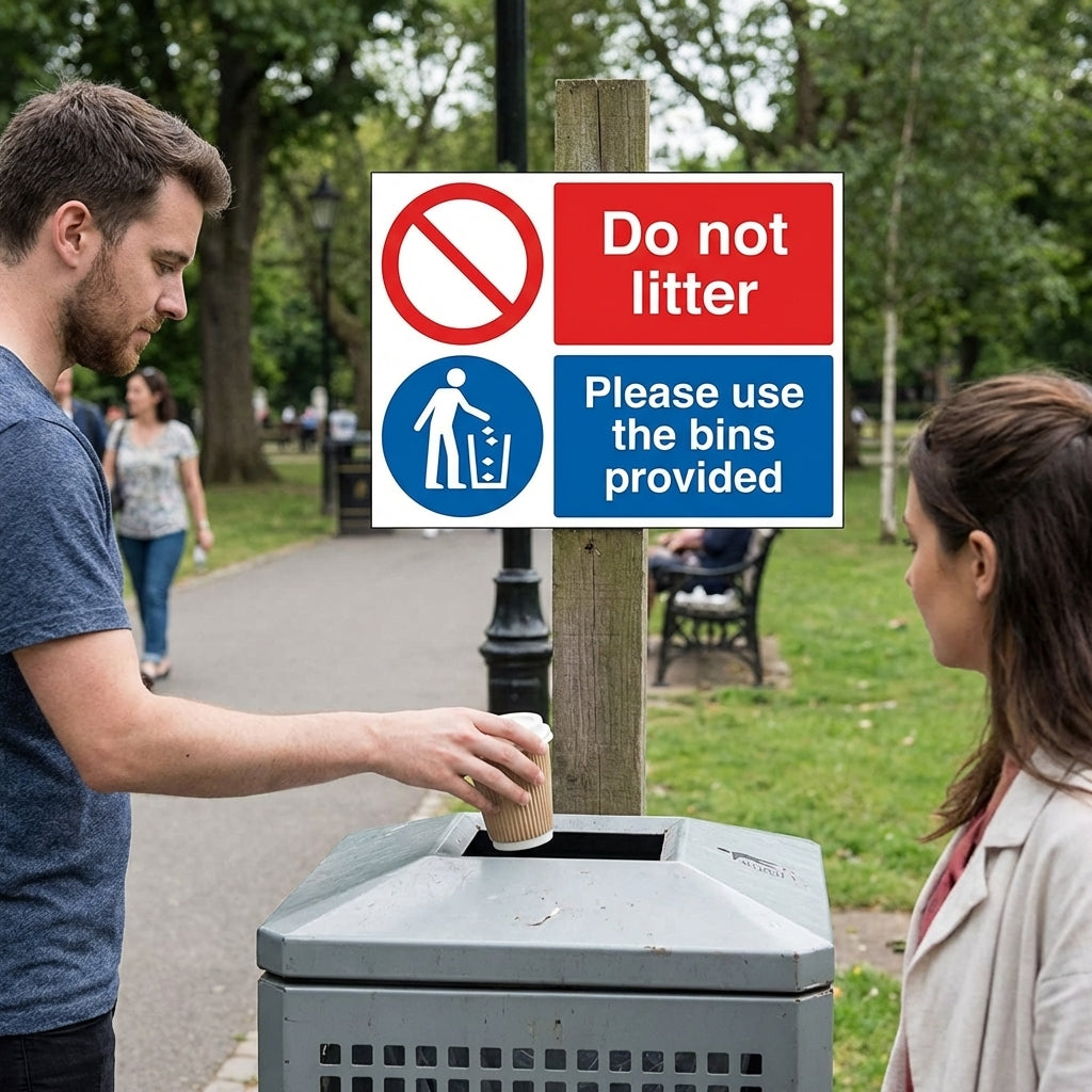 Do Not Litter Sign – 1mm Rigid Plastic – Indoor & Outdoor Use