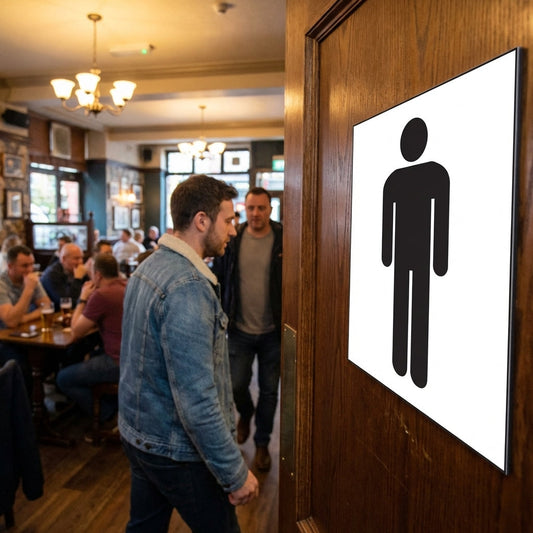 Gents Toilet Sign – 1mm Rigid Plastic – Indoor/Outdoor Use