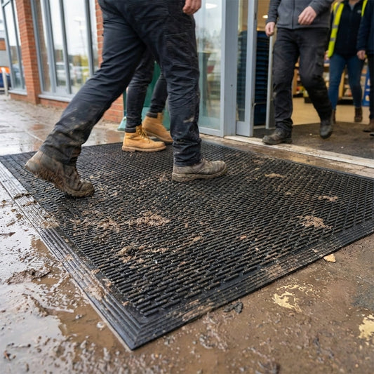 Rubber Outdoor Dirt Removal Mat – 0.9m x 1.5m – High Traction – Outdoor Use
