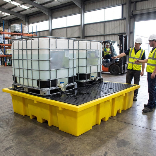 Double IBC Spill Pallets – Heavy Duty Polyethylene – Industrial Use