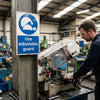 Use Adjustable Guards Safety Sign – 1mm Rigid Plastic – Indoor & Outdoor Use