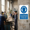 Ear Protection Safety Signs – A5 – Rigid Plastic & Vinyl – Indoor/Outdoor Use