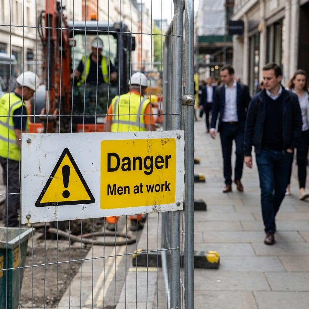 Danger Men at Work Signs – 1mm Rigid Plastic – Indoor/Outdoor Use