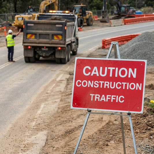 Temporary Traffic Signs – 600mm x 450mm – 3mm Polypropylene – Construction Use