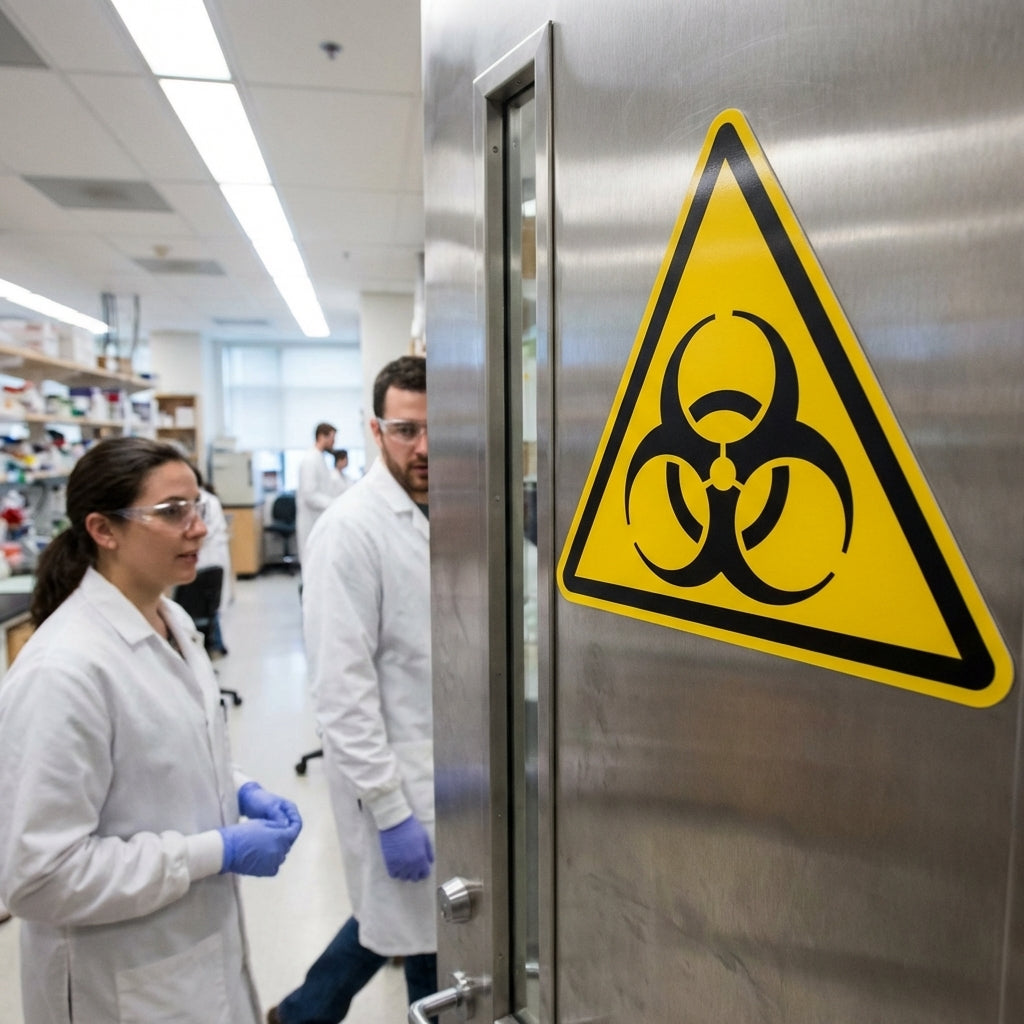 Biohazard Symbol Safety Signs – Self-Adhesive Vinyl – Indoor/Outdoor Use