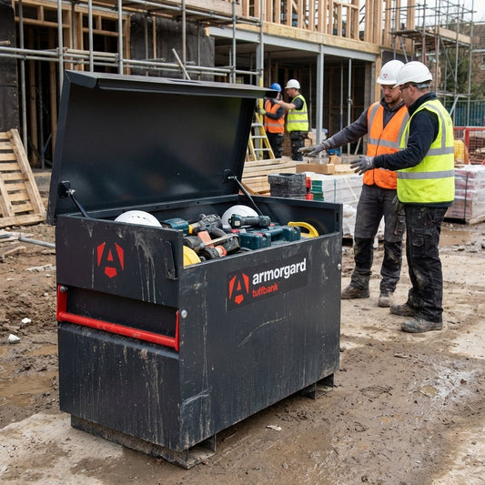 Heavy Duty Site Storage Box – 1150mm x 615mm x 930mm – Steel Construction – Industrial Use
