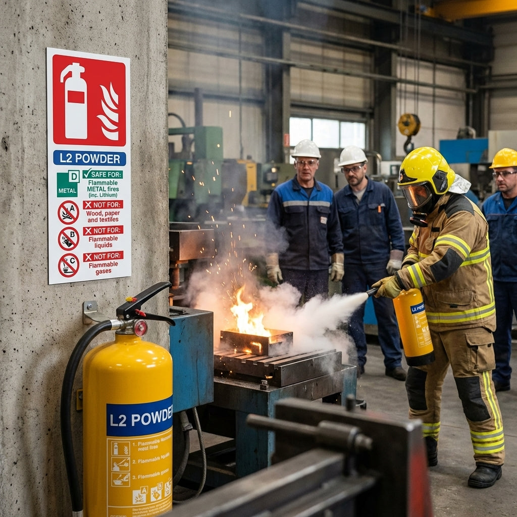 Powder Fire Extinguisher Identification Sign – Portrait – Safety Signage – Indoor & Outdoor Use
