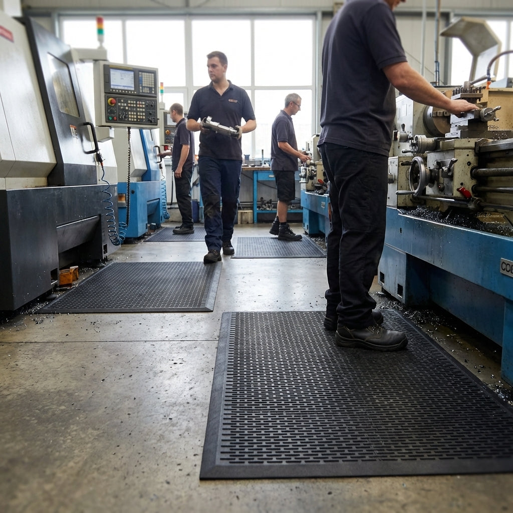Rubber Anti-Slip Workplace Mats – 6mm Thick – Industrial Use