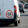 Self Adhesive Stickers – 68mph Limit – Vinyl Material – Indoor Use