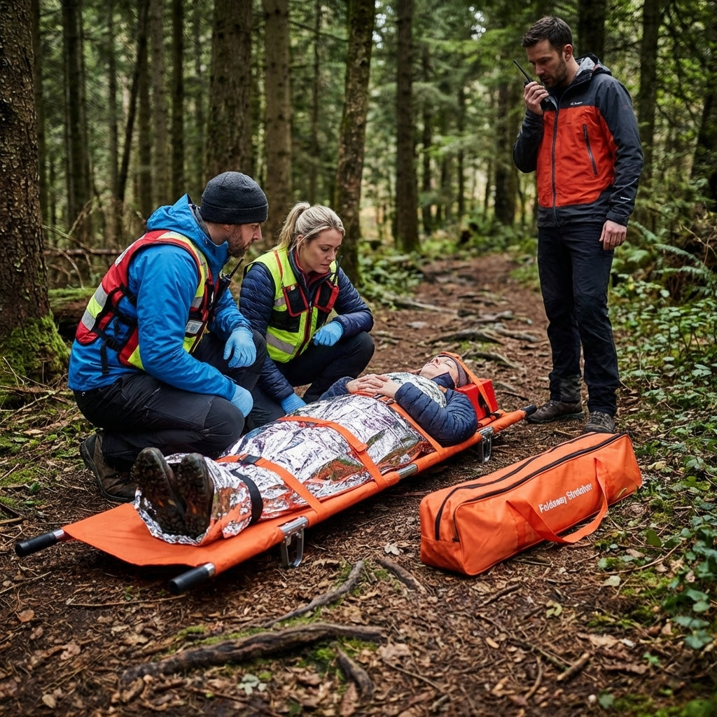 Lightweight Foldable Stretcher – Alloy – Portable & Durable – First Aid Use