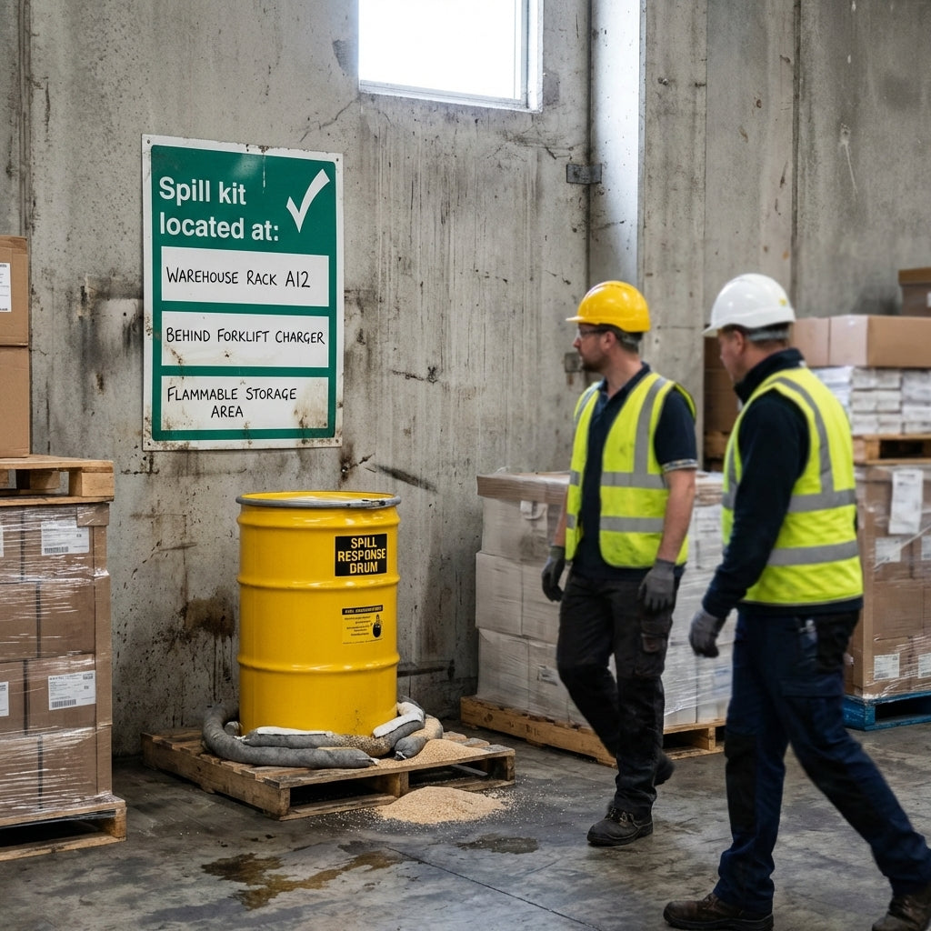 Spill Kit Safety Signs – Industrial Grade – Commercial Use