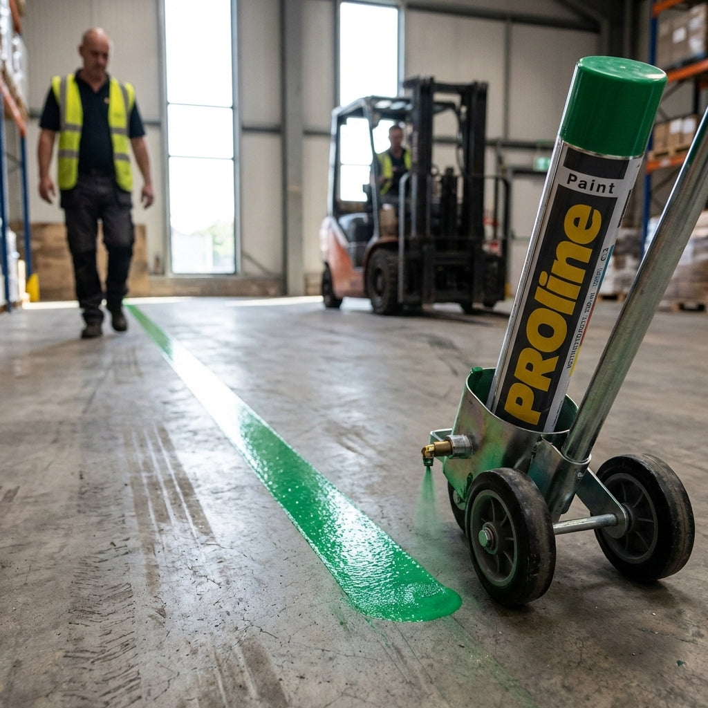Permanent Line Marking Paint – Green 750ml – Synthetic Resin – Indoor/Outdoor Use