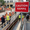 Caution Ramps Sign – 600mm x 450mm – Rigid Plastic – Indoor/Outdoor Use