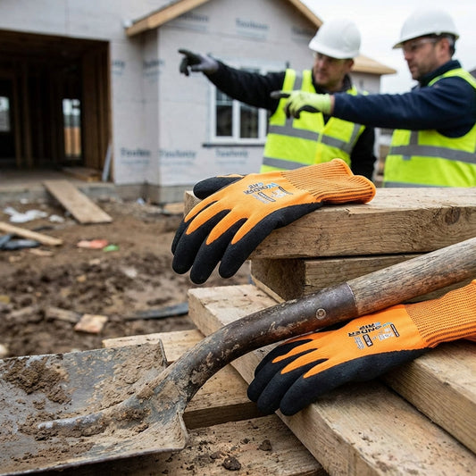 Comfort Work Gloves – Orange – Durable & Protective – Industrial Use