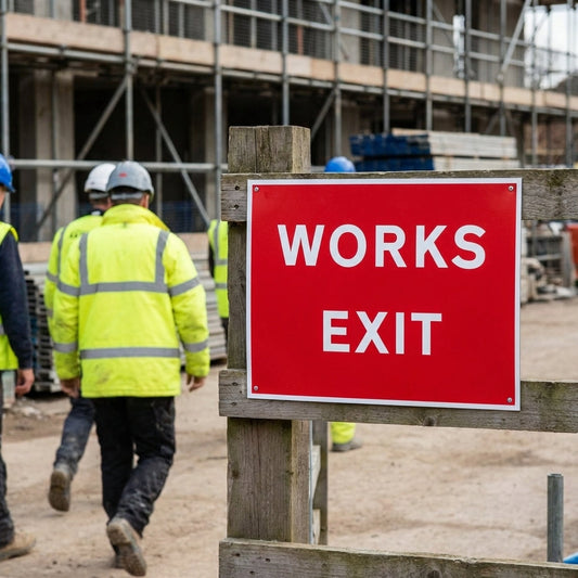 Exit Signs – 600mm x 450mm – Rigid Plastic – Indoor/Outdoor Use