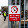 No Smoking Beyond This Point Signs – 1mm Rigid Plastic – Indoor/Outdoor Use