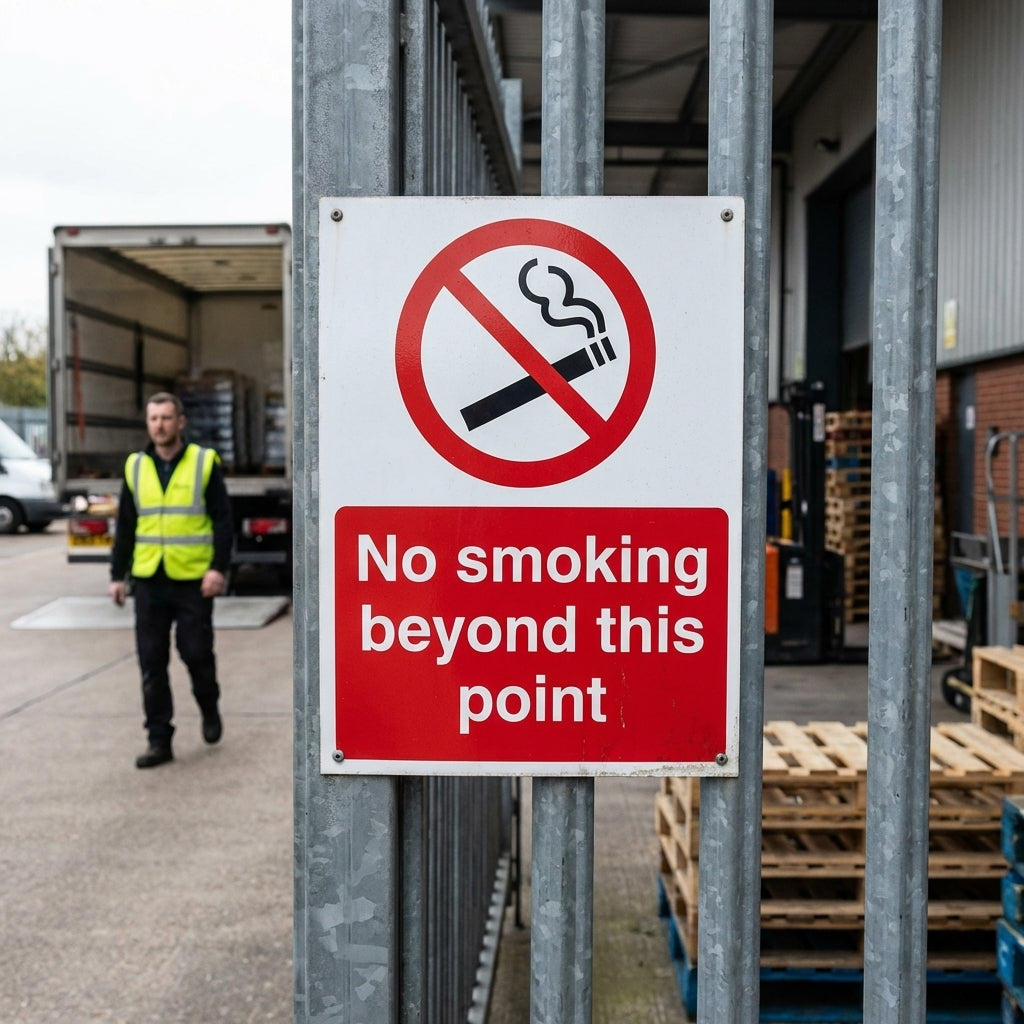 No Smoking Beyond This Point Signs – 1mm Rigid Plastic – Indoor/Outdoor Use