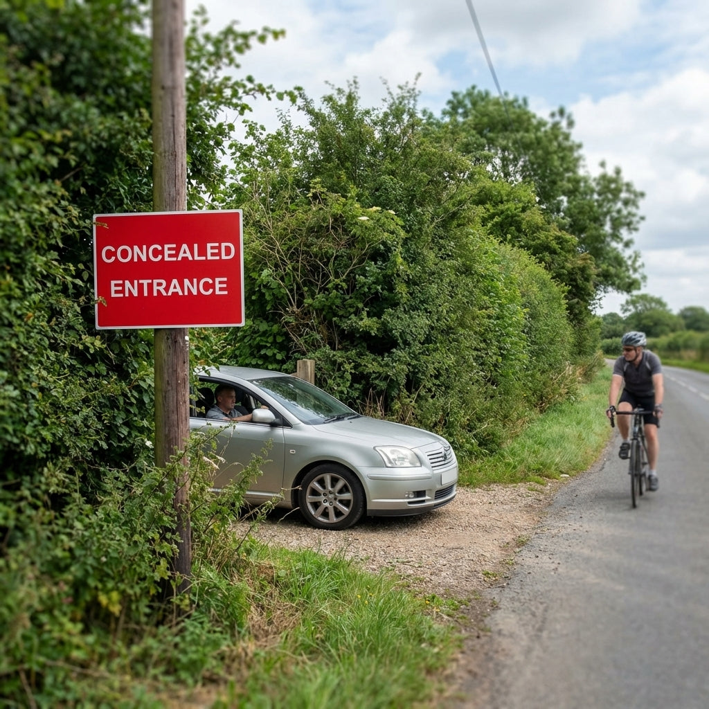 Concealed Entrance Signs – 600mm x 450mm – Rigid Plastic – Indoor/Outdoor Use