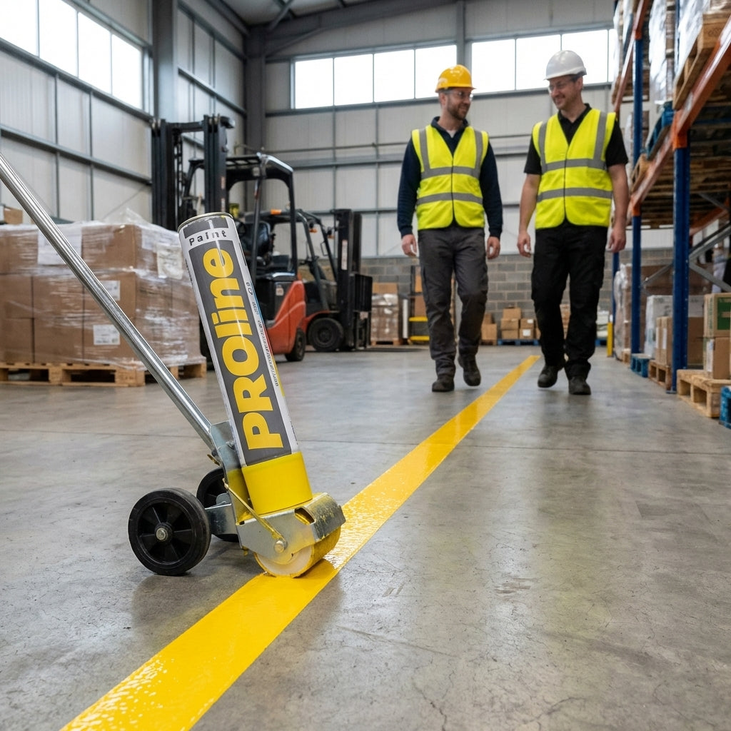 Line Marking Paint – Yellow 750ml – Durable Synthetic Resin – Indoor/Outdoor