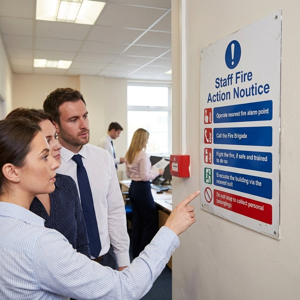 Staff Fire Action Notice – Indoor Safety Sign