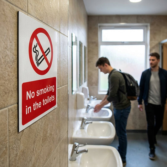 No Smoking Signs – 1mm Rigid Plastic – Durable & Weather Resistant – Indoor/Outdoor