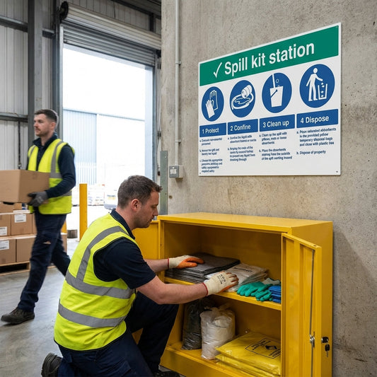 Spill Kit Station Signs – 900mm x 600mm – Rigid Plastic – Indoor/Outdoor Use