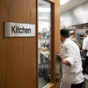 Engraved Kitchen Door Signs – Aluminum & Brass Effect – Professional Look – Indoor