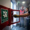 Fire Break Glass Key Sign – Red – Emergency Use