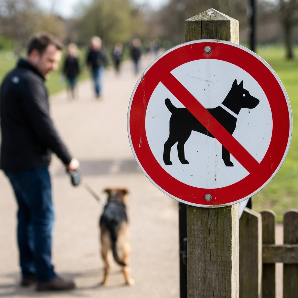 No Dogs Symbol – 1mm Rigid Plastic – Indoor/Outdoor Use