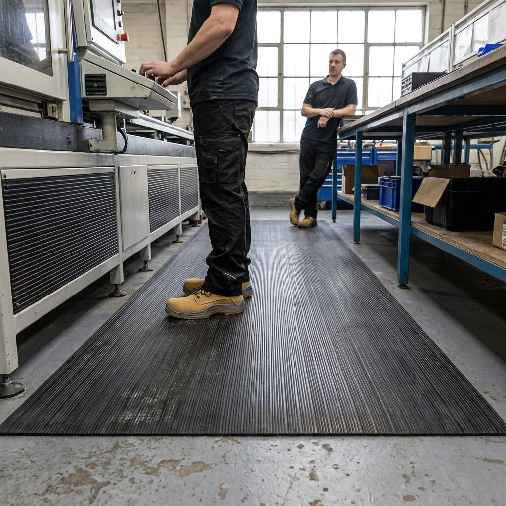 Anti-Fatigue Workstation Matting – 9.4mm Vinyl Foam – Industrial Use