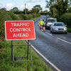 Traffic Control Ahead Reflective Temporary Road Traffic Sign – Class RA1 – Zintec Plate – Traffic Management