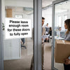 Door Warning Sign – 200mm x 150mm – Self Adhesive Vinyl – Indoor Use