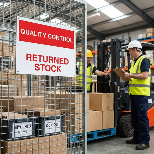 Returned Stock Signs – 400mm x 300mm – Rigid Plastic – Indoor & Outdoor