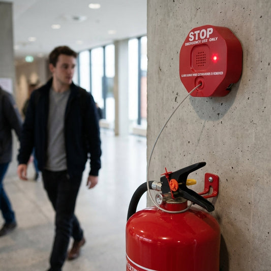 Fire Extinguisher Theft Alarm – Compact Design – 98dB Alert – Industrial Use