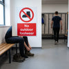 No Outdoor Footwear Safety Signs – 150mm x 200mm – Rigid Plastic – Indoor/Outdoor Use