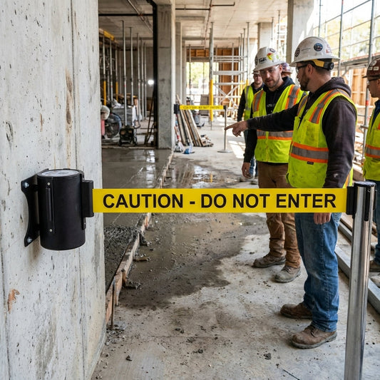 Magnetic Wall Mounted Retractable Barriers – 3m – Professional Use – Industrial
