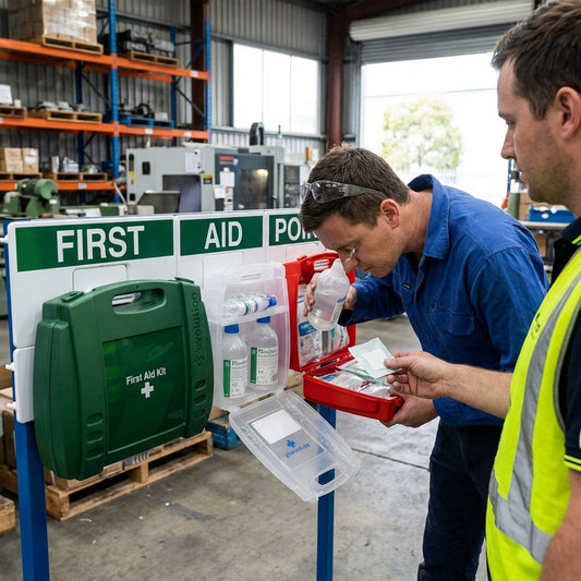 First Aid, Eye Wash and Burns Stations – Professional Kit – Industrial & Commercial Use
