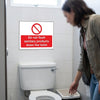 Do Not Flush Safety Signs – 1mm Rigid Plastic – Indoor/Outdoor Use