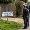 Private Property Keep Out Sign – 450mm x 150mm – 2mm Aluminium – Outdoor Use