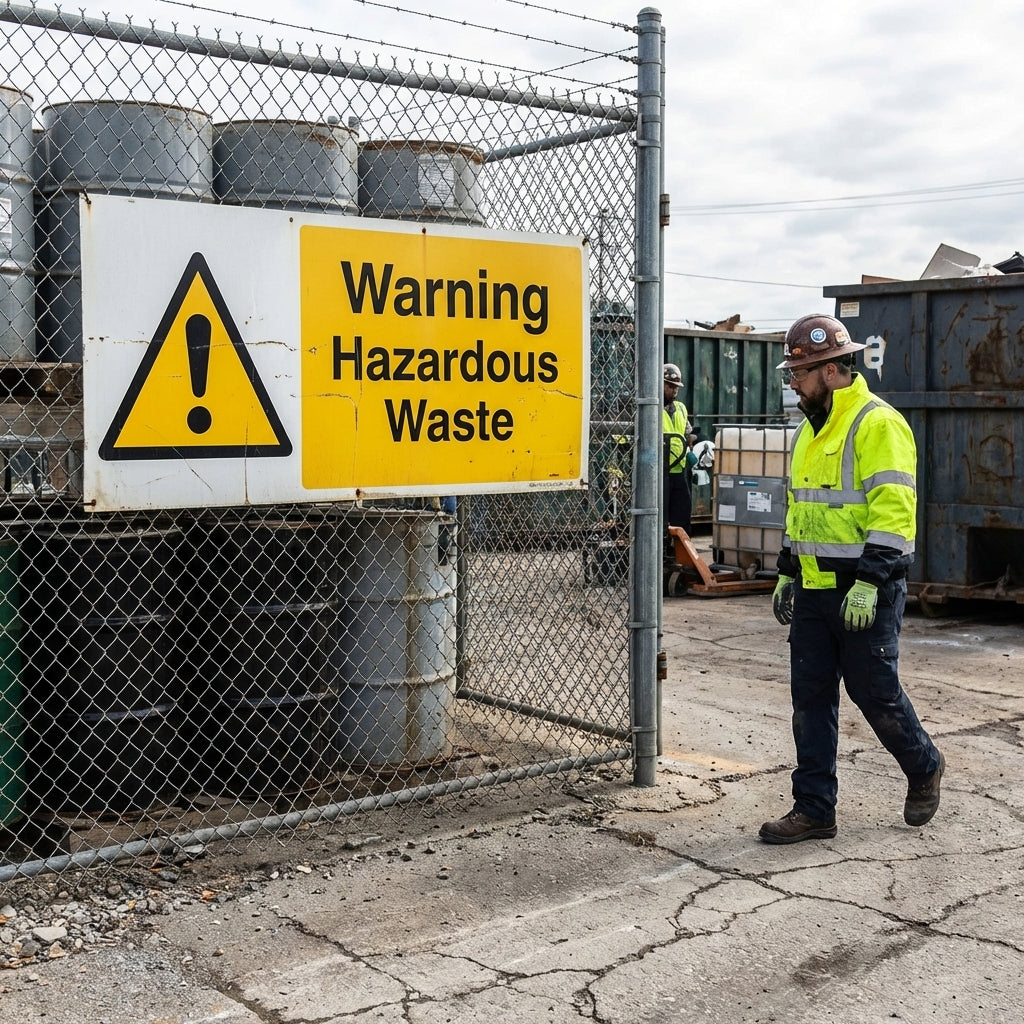 Hazardous Waste Safety Signs – 1mm Rigid Plastic – Indoor/Outdoor Use