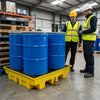 Romold 4 Drum Spill Containment Pallet – Yellow or Black – Polyethylene – Industrial Use