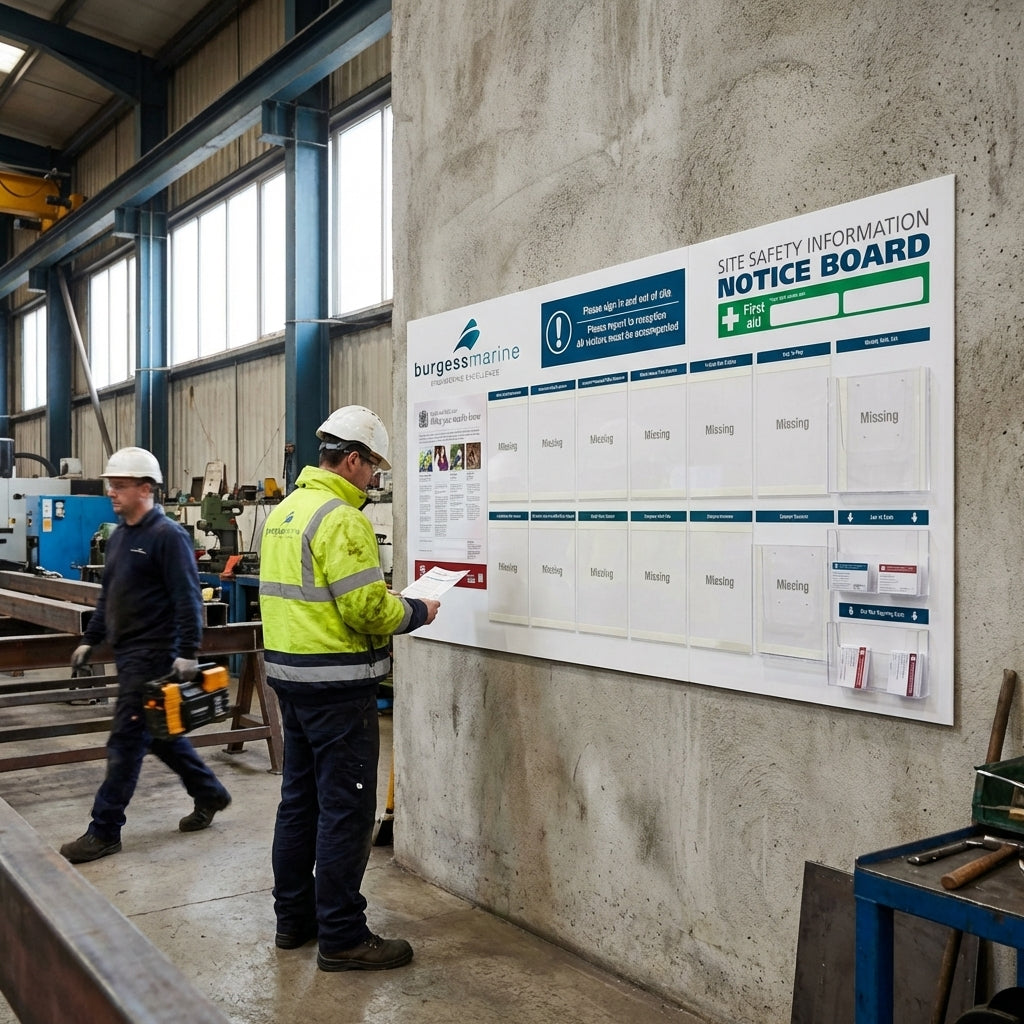 Safety Information Board – 2060x1010mm – Rigid Plastic – Industrial Use